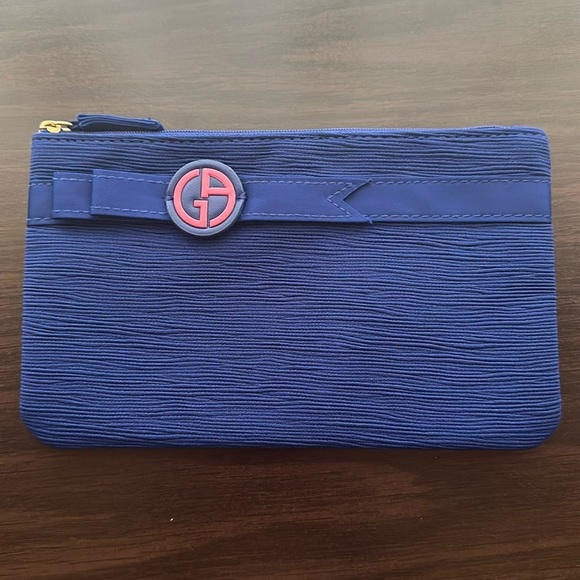 New Giorgio Armani Blue Cosmetics Beauty Bag - Picture 2 of 9